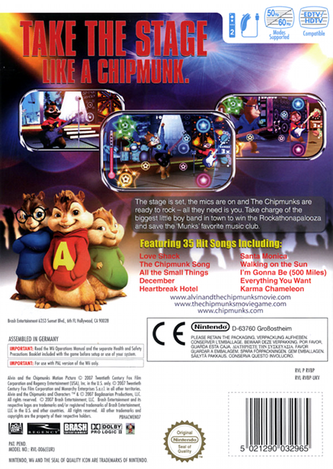Alvin and the Chipmunks — box-2D-back (EU)