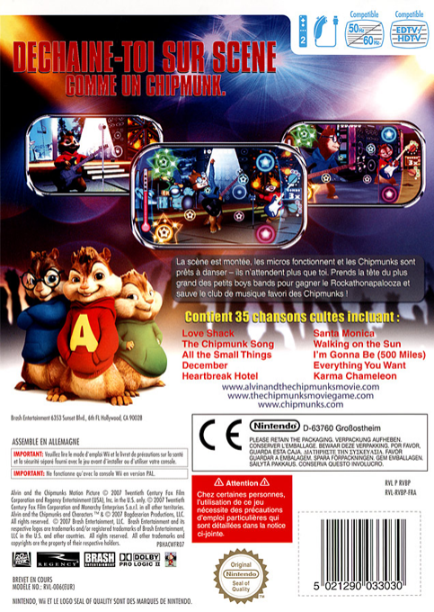 Alvin and the Chipmunks — box-2D-back (FR)
