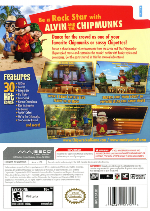 Alvin Et Les Chipmunks 3 — box-2D-back (US)