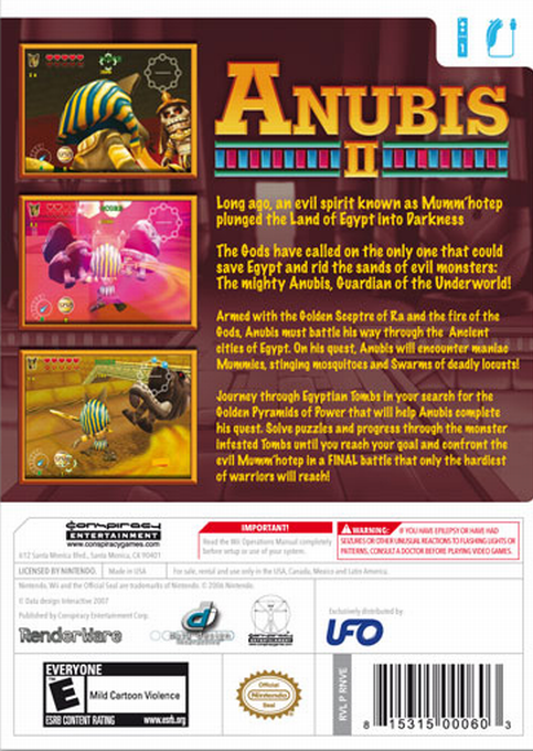 Anubis 2 — box-2D-back (US)