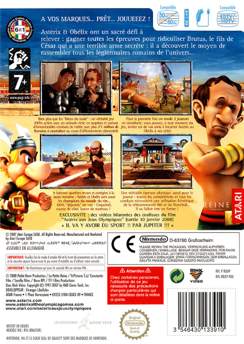Astérix Aux Jeux Olympiques — box-2D-back (FR)