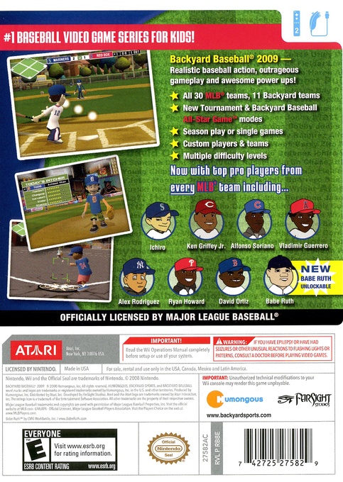 Backyard Baseball '09 — box-2D-back (US)