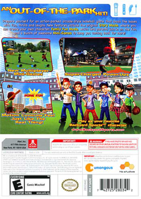 Backyard Sports - Sandlot Sluggers — box-2D-back (US)