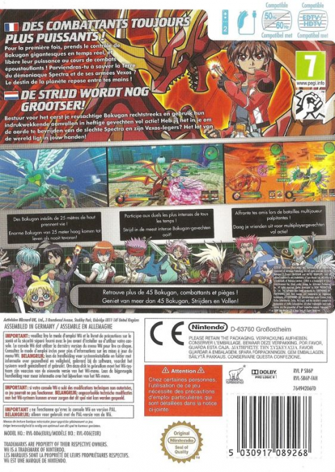Bakugan Battle Brawlers - Les Protecteurs De La Terre — box-2D-back (EU)