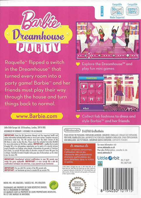 Barbie Dreamhouse Party — box-2D-back (EU)
