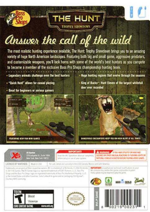 Bass Pro Shops - The Hunt - Trophy Showdown — box-2D-back (US)