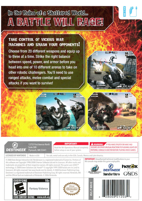 Battle Rage - The Robot Wars — box-2D-back (US)