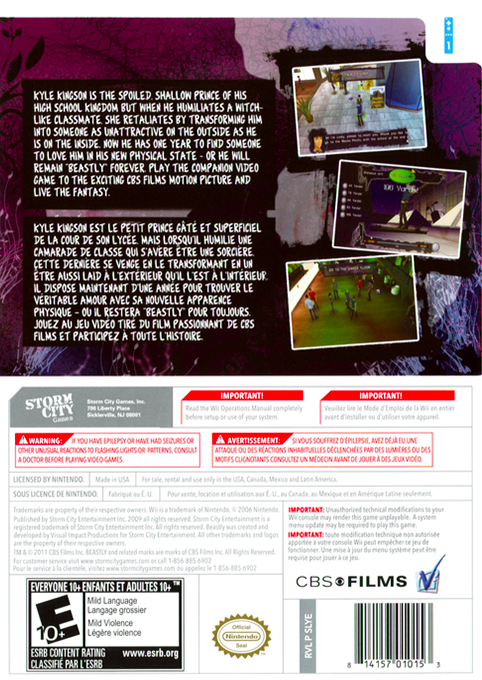 Beastly — box-2D-back (US)