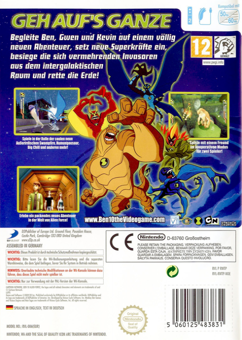 Ben 10 - Alien Force — box-2D-back (DE)