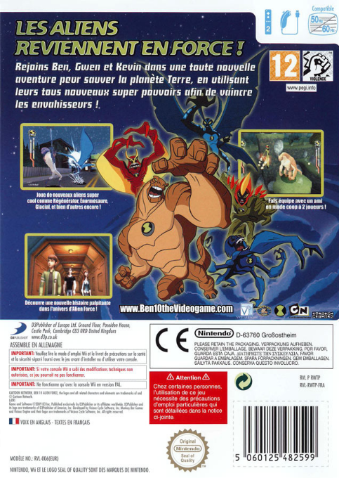 Ben 10 - Alien Force — box-2D-back (FR)