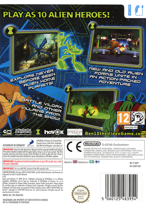 Ben 10 - Alien Force - Vilgax Attacks — box-2D-back (EU)