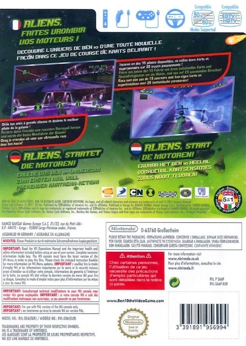 Ben 10 - Galactic Racing — box-2D-back (EU)