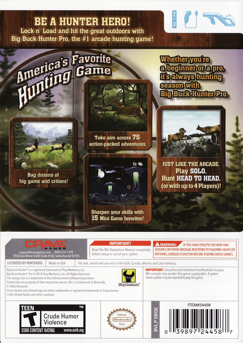 Big Buck Hunter Pro — box-2D-back (US)