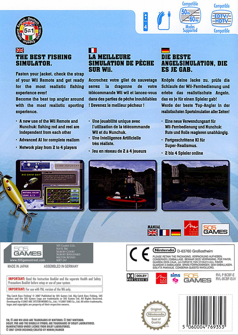 Big Catch Bass Fishing — box-2D-back (EU)