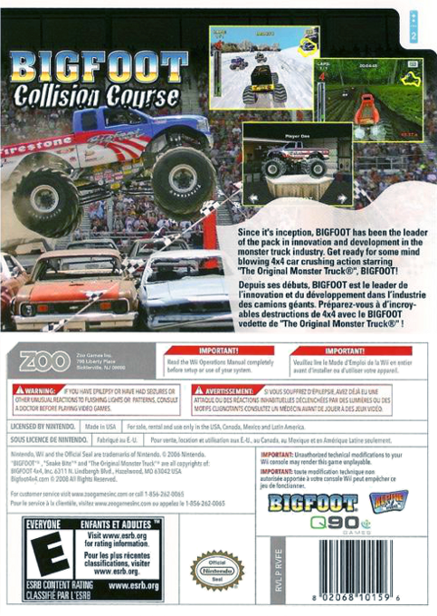 Bigfoot Collision Course — box-2D-back (US)
