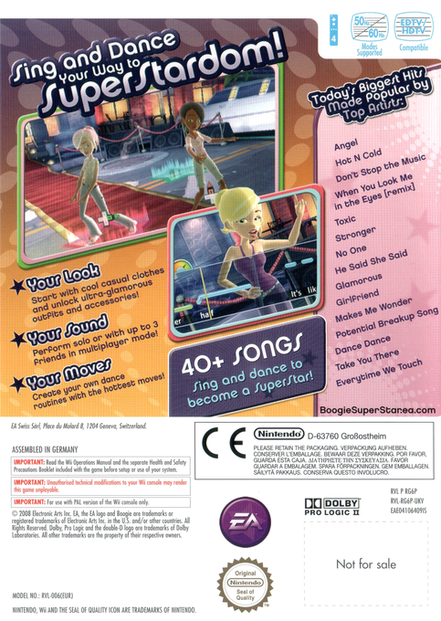 Boogie Super Star — box-2D-back (FR)
