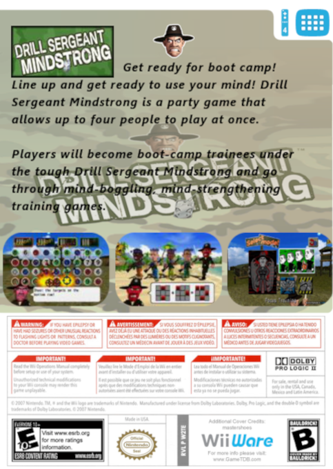 Brain Cadets — box-2D-back (US)