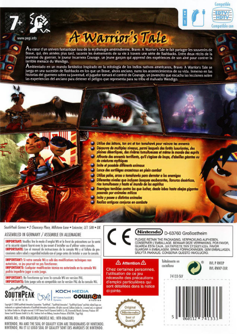 Brave - A Warrior's Tale — box-2D-back (FR)