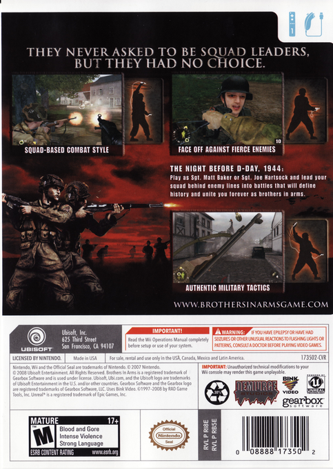 Brothers In Arms - Double Time — box-2D-back (US)