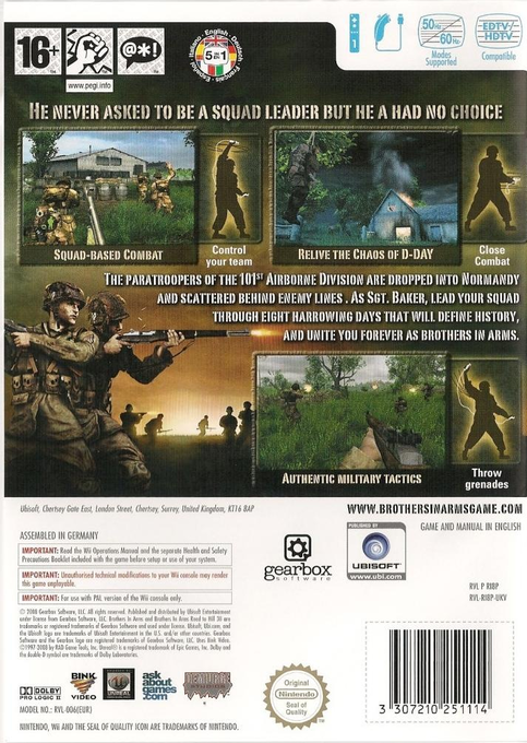 Brothers In Arms - Road To Hill 30 — box-2D-back (EU)