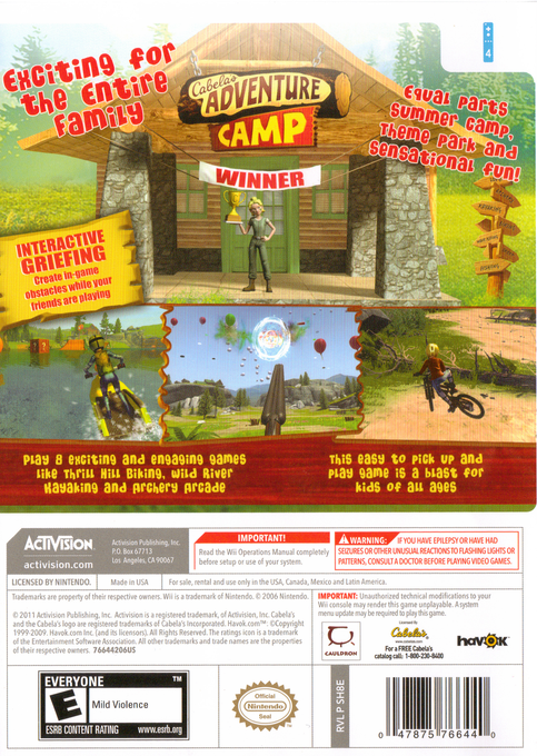 Cabela's Adventure Camp — box-2D-back (US)