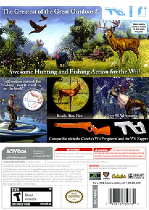 Cabela's Outdoor Adventures — box-2D-back (US)