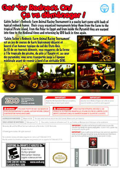 Calvin Tucker's Redneck - Farm Animal Racing Tournament — box-2D-back (US)
