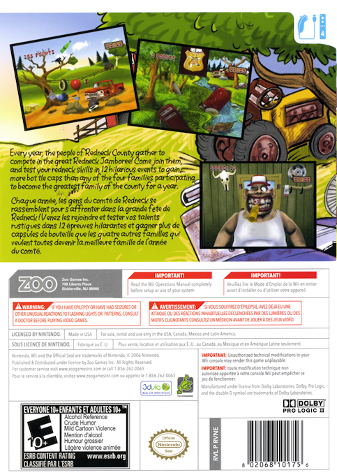 Calvin Tucker's Redneck Jamboree — box-2D-back (US)