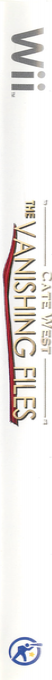 Cate West - The Vanishing Files — box-2D-side (US)