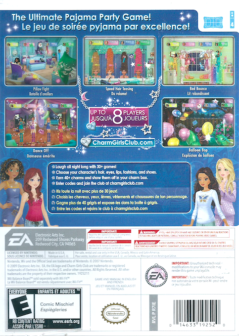 Charm Girls Club - Pajama Party — box-2D-back (US)