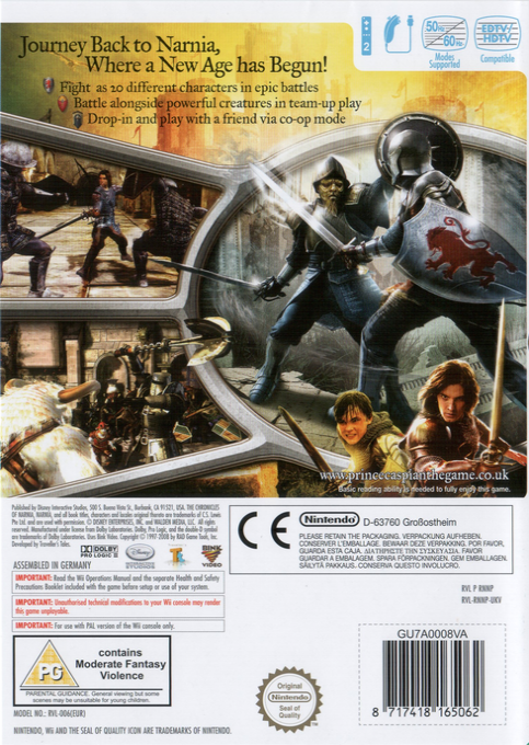 Monde De Narnia - Chapitre 2 - Le Prince Caspian, Le — box-2D-back (EU)