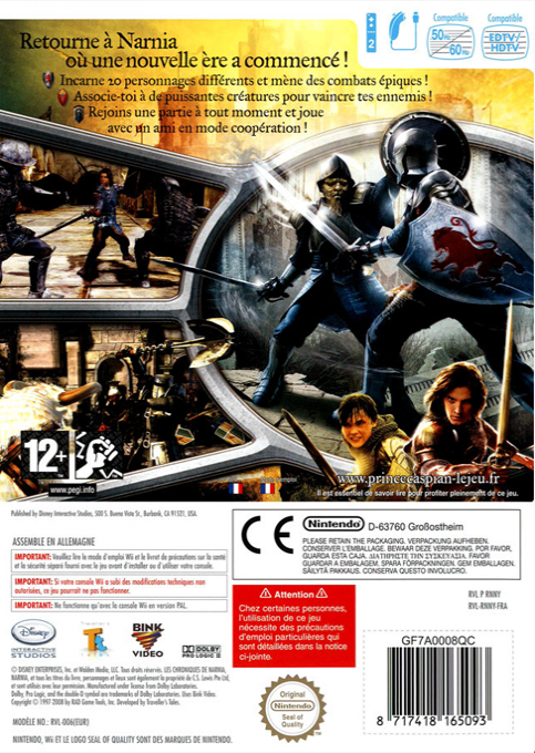Monde De Narnia - Chapitre 2 - Le Prince Caspian, Le — box-2D-back (FR)