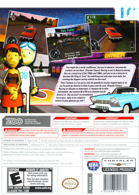 Chrysler Classic Racing — box-2D-back (US)