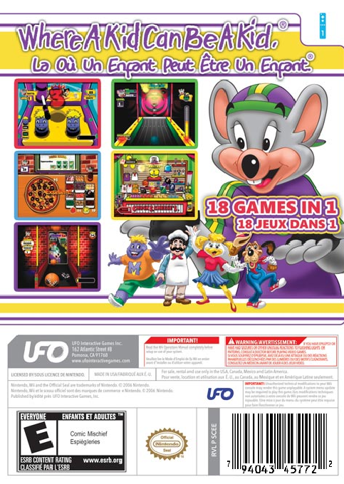 Chuck E. Cheese's Party Games — box-2D-back (US)