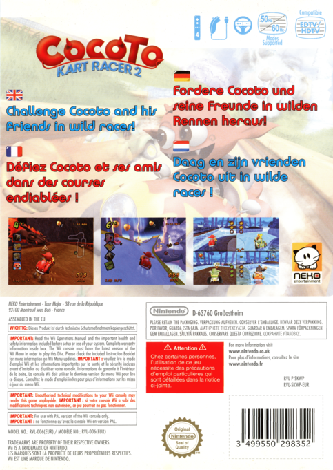 Cocoto Kart Racer 2 — box-2D-back (EU)
