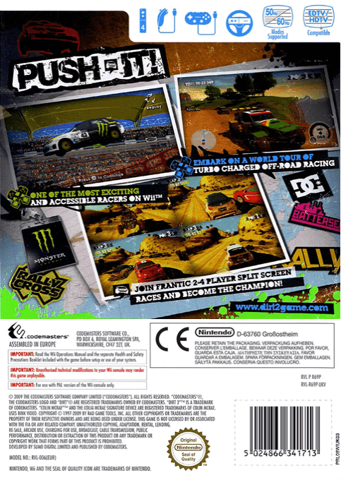 Dirt 2 — box-2D-back (EU)