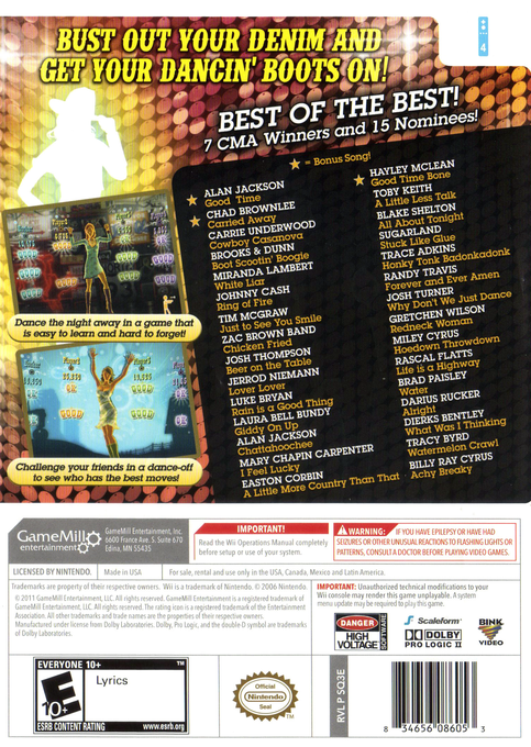 Country Dance - 30 Chart-Topping Hits!!! — box-2D-back (US)