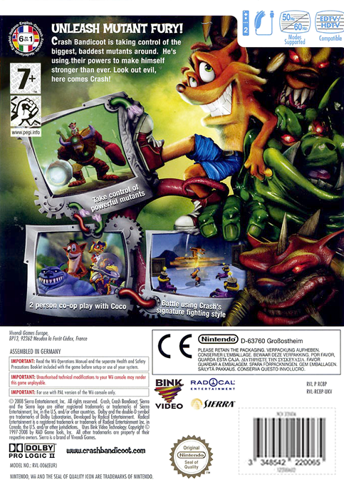 Crash - Mind Over Mutant — box-2D-back (EU)