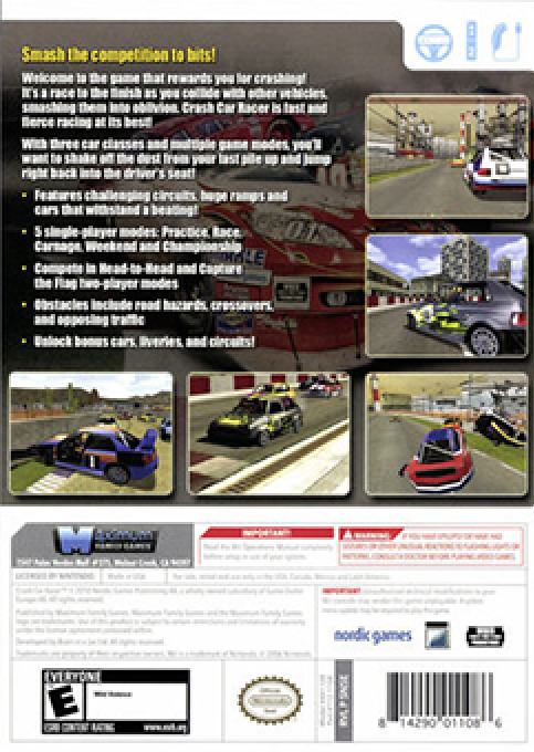 Maximum Racing - Crash Car Racer — box-2D-back (US)
