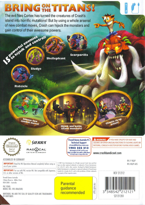 Crash Of The Titans — box-2D-back (AU)