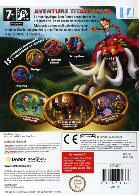 Crash Of The Titans — box-2D-back (FR)