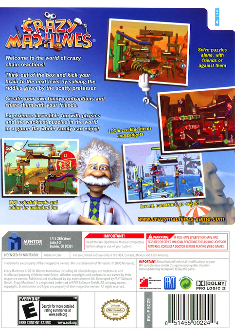 Crazy Machines — box-2D-back (US)