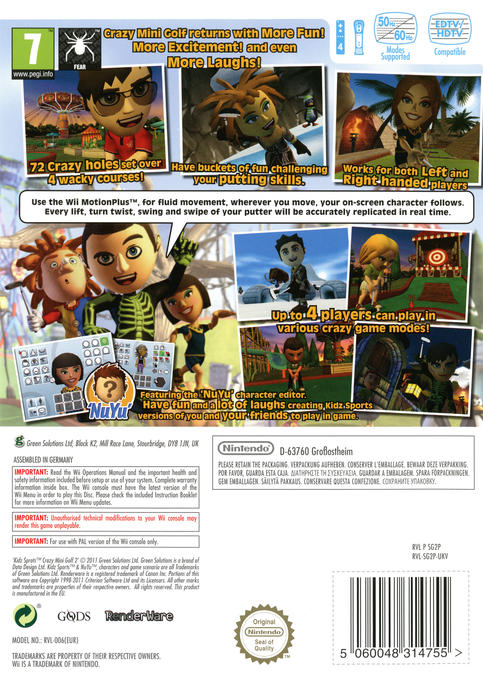 Kidz Sports Crazy Mini Golf 2 — box-2D-back (EU)