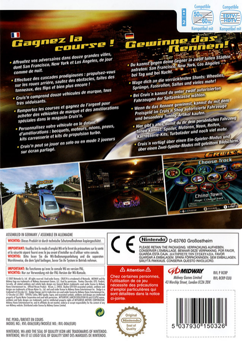 Cruis'n — box-2D-back (FR)