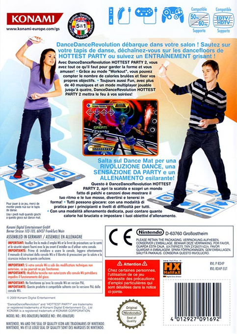 Dance Dance Revolution - Hottest Party 2 — box-2D-back (FR)