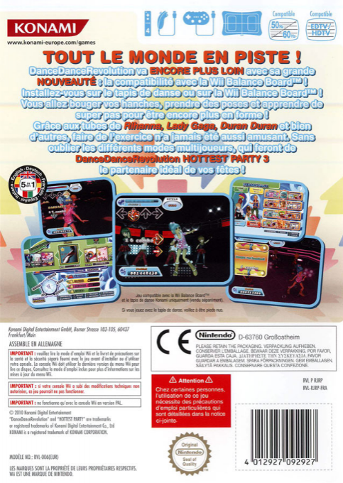 Dance Dance Revolution - Hottest Party 3 — box-2D-back (FR)