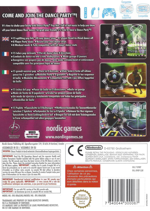 Dance Party Pop Hits — box-2D-back (FR)