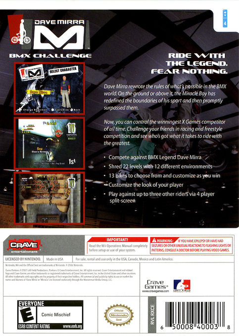 Dave Mirra Bmx Challenge — box-2D-back (US)