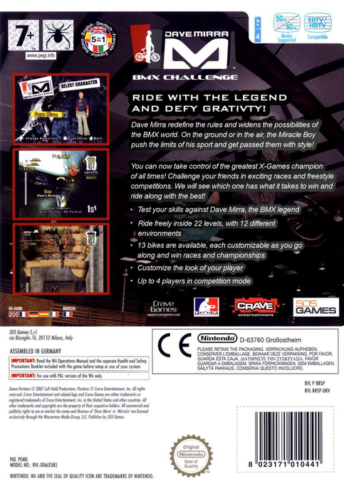 Dave Mirra Bmx Challenge — box-2D-back (EU)