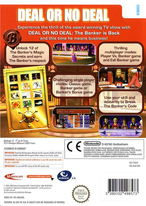 Deal Or No Deal - The Banker Is Back! — box-2D-back (UK)